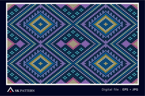 Abstract Navajo Style Design for Embroidery