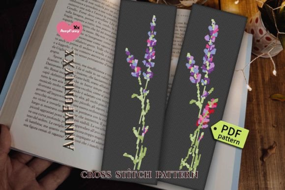 Charming Bundle Lavender Bookmark Cross Stitch