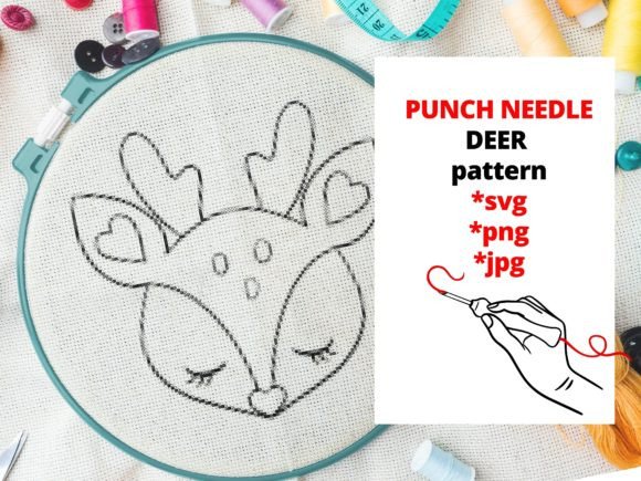 Charming Punch Needle Embroidery - Deer