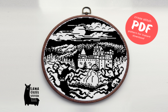 Dracula's Castle: A Bold Embroidery Design