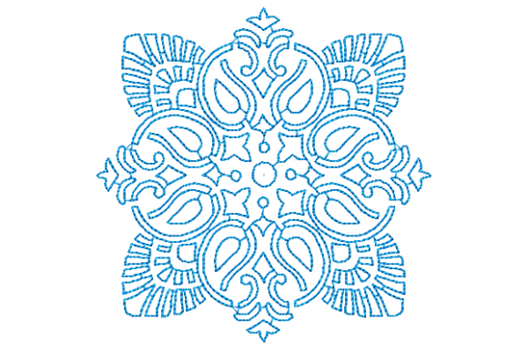 Elegant Damask Redwork for Boutique Apparel