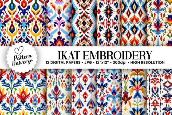 Elegant Ikat Embroidery for Handmade Gifts