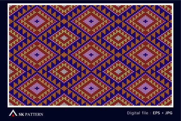 Exploring Embroidery Diagonal Ethnic Style Vector