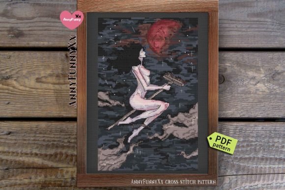 Flying Witch Broom Cross Stitch Pattern Review
