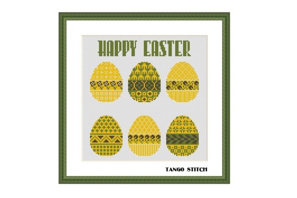 Happy Easter Embroidery: A Charming Cross Stitch