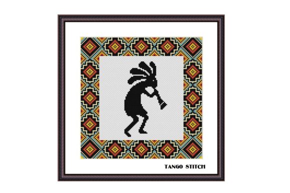 Kokopelli Ornament Cross Stitch for Apparel