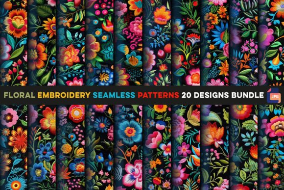 Review: Embroidery Floral Seamless Patterns