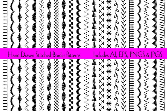 Review: Hand Drawn Black Embroidery Stitches Bor