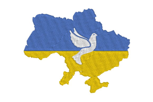 Ukraine Peace Map: A Versatile Embroidery Design