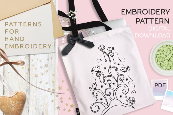 Whimsical Tree Embroidery: A Charming Addition