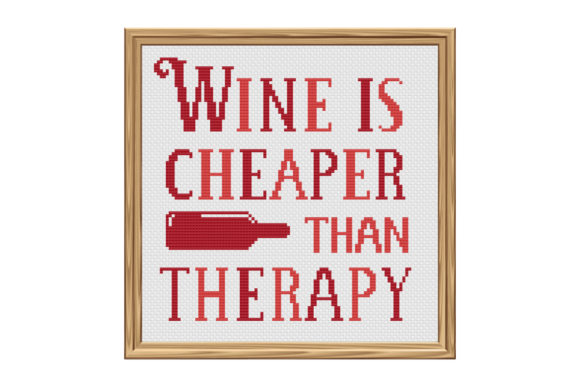 Wine is Cheaper Than Therapy: A Cross Stitch Review